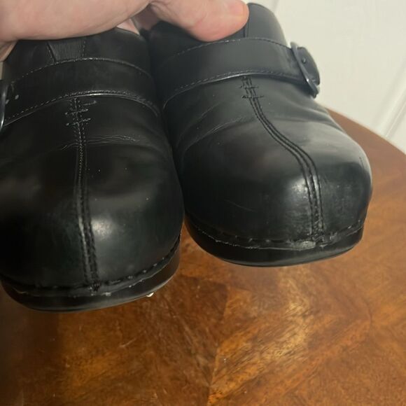 🔥 DANSKO Solstice Clogs Women's 39 US Size 9 Black Leather Closed Back Shoes - Picture 9 of 13